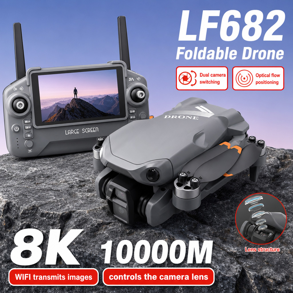 Luchtfoto LF682 Drone 8K HD Du - Rc Helicopter Case recensie en prijs